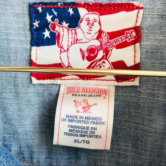 Tru Religion Sean On The Road Denim Shirt XL - Picture 6 of 8